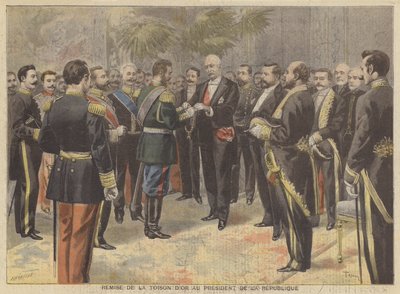 Presentation of the Order of the Golden Fleece to President Faure of France by French School